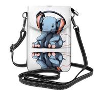 WZYWHJ The Elephant in the room - Borsa a tracolla in pelle stampata per telefono, regalo versatile per donne, passeggiate, campeggio, shopping e viaggi