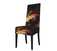 WZYWHJ The Giant Forest Python stampato copertura della sedia staccabile installazione rapida e facile manutenzione adatto per schienale sedia quadrato