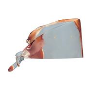 WZYWHJ The Glittering Little Corgi Picture Cleaning Work Hat Sweatband adatto per uomini e donne, cinturino elastico regolabile nero