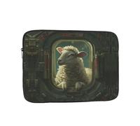 WZYWHJ The Lamb in The Spaceship - Custodia portatile antiurto per laptop da 12 pollici, per uomini e donne, viaggi d'affari, scuola, ufficio, uso quotidiano