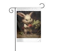 Wzywhj The Little Rabbit Pull The Ravanello immagine Summer Garden Flag Double Sided decorazione cortile 30,5 x 45,7 cm