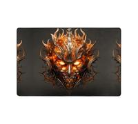 WZYWHJ The mask of Burning Flames - Tappetino antiscivolo stampato, 91,4 x 61 cm, per soggiorno, ufficio, tavolino, letto, balcone