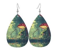 WZYWHJ The mysterious Venus flytrap waits Picture Orecchini pendenti a goccia d'acqua, orecchini in pelle, articoli moda donna