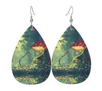 WZYWHJ The mysterious Venus flytrap waits Picture Orecchini pendenti a goccia d'acqua, orecchini in pelle, articoli moda donna