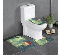 WZYWHJ The Mysterious Venus Flytrap Waits Picture Set di 4 tappetini da bagno, antiscivolo, resistenti, facili da pulire, adatti per bagno e WC