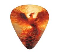 Wzywhj The Phoenix Reborn In Fire - Plettri per chitarra, 12 pezzi, facili da impugnare, tengono in mano, ukulele, chitarra elettrica o acustica