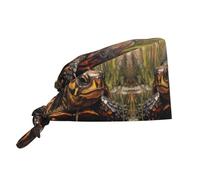 WZYWHJ The Turtle Crawling into The Swamp Picture Cleaning Work Hat Sweatband adatto per uomini e donne, cinturino elastico regolabile nero