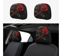 WZYWHJ Thorn - Set di 2 federe per auto con stampa rosa scura, accessori per sedili, universali, colore: rosa scuro