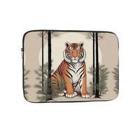 WZYWHJ Tiger Under The Pine Tree - Custodia portatile antiurto per laptop da 17 pollici, per uomini e donne, viaggi d'affari, scuola, ufficio, uso quotidiano