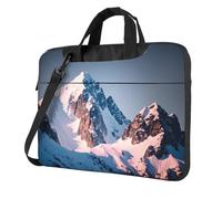 WZYWHJ Top of the Snowy Mountain - Borsa per laptop da 14", con interno morbido, tasche multiple, ideale per uomini, viaggi e lavoro
