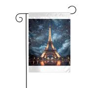 Wzywhj Torre di Parigi Bandiera Estiva Giardino Bandiera Bifacciale Decorazione Cortile 30,5 x 45,7 cm