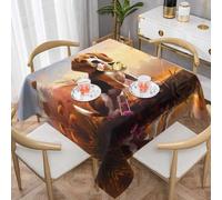 WZYWHJ Tovaglia decorativa quadrata, 152,4 x 152,4 cm, tovaglia per tavolini da caffè, lavabile e riutilizzabile, stampa con beagle nerd