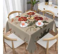 WZYWHJ Tovaglia decorativa quadrata 152,4 x 152,4 cm tovaglie per tavolini da caffè lavabili e riutilizzabili Blooming bouquet Stampe