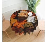 WZYWHJ Tovaglia lunga rotonda stampata con lucertola tra le foglie anti trabocco e resistente alle pieghe tovaglia da pranzo 152,4 cm