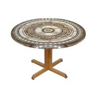 WZYWHJ Tovaglia rotonda classica con immagine circolare impermeabile resistente alle pieghe per tavolo da pranzo tovaglia decorativa