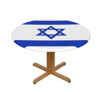 WZYWHJ Tovaglia rotonda con immagine della bandiera israeliana, impermeabile, resistente alle pieghe, per tavolo da pranzo