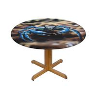 WZYWHJ Tovaglia rotonda con motivo granchio blu mare grande, impermeabile, resistente alle pieghe, per tavolo da pranzo