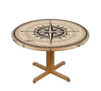 WZYWHJ Tovaglia rotonda con stampa nautica con mappa della bussola, impermeabile, resistente alle pieghe, per tavolo da pranzo