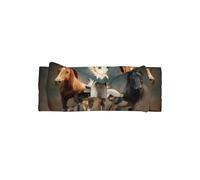 WZYWHJ Tre cavalli al galoppo stampati fasce per bambini e accessori elastici per capelli morbidi per neonati e ragazze