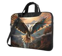 WZYWHJ uccello allarga le ali Stampa Ultra-sottile portatile monospalla borsa per laptop accessori per computer morbidi antiurto per laptop, Nero , 13 inch