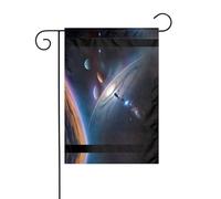 Wzywhj Un affascinante universo stampa estate giardino bandiera double face decorazione cortile 30,5 x 45,7 cm