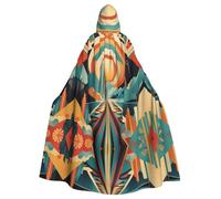 WZYWHJ Un mondo colorato stampa aldult Cosplay Poncho con cappuccio mantello per uomini e donne Halloween Party