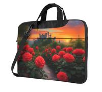 WZYWHJ Una bella stampa castello Ultra-sottile portatile monospalla accessori per computer portatile morbido antiurto per laptop, Nero , 13 inch