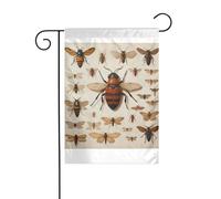 Wzywhj Vari insetti immagine estate giardino bandiera double face decorazione cortile 30,5 x 45,7 cm