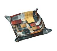 WZYWHJ Vassoio portaoggetti in pelle, resistente ai graffi e impermeabile, per chiavi, orologi, gioielli e altri frammenti di memoria M