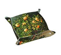 WZYWHJ Vassoio portaoggetti in pelle, resistente ai graffi, impermeabile, per chiavi, orologi, gioielli e altro ancora, immagine di albero della passione