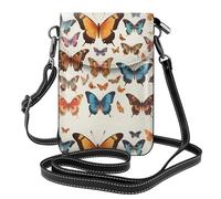 WZYWHJ Via Butterfly Group - Borsa a tracolla in pelle con patta per telefono, regalo versatile per donne, passeggiate, campeggio, shopping e viaggi