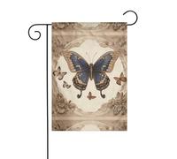 Wzywhj Via Farfalla Stampe Estate Giardino Bandiera Double Face Decorazione Cortile 30,5 x 45,7 cm