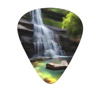 Wzywhj Waterfall Views - Plettro per chitarra, impugnatura facile, per ukulele, chitarra acustica ed elettrica, 12 pezzi