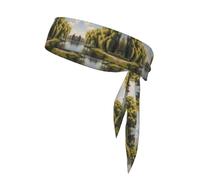 WZYWHJ Willow Trees by The Lake - Fascia per capelli con stampa di alberi di salice, per uomini e donne, fascia per capelli per corsa, allenamento e calcio