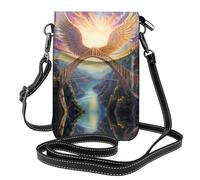 WZYWHJ Wings on the Rainbow Bridge - Borsa a tracolla in pelle stampata per telefono, regalo versatile per donne, passeggiate, campeggio, shopping e viaggi