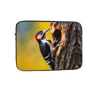WZYWHJ Woodpecker Pecking at Tree Holes Printed Custodia portatile antiurto per laptop da 15 pollici per uomini e donne viaggi d'affari, scuola, ufficio uso quotidiano