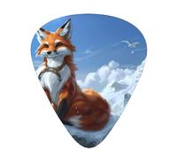 Wzywhj Yellow Fox On The Mountain - Plettro per chitarra, impugnatura facile, per ukulele, chitarra acustica ed elettrica, 12 pezzi