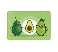 WZYWHJ Zerbino antiscivolo, 40,6 x 61 cm, facile da pulire, adatto per porta d'ingresso, soggiorno, bagno, foto di coppia di avocado