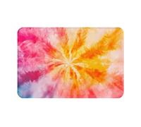 WZYWHJ Zerbino antiscivolo, 40,6 x 61 cm, facile da pulire, adatto per porta d'ingresso, soggiorno, bagno, motivo con piume colorate
