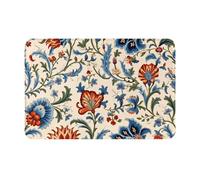 WZYWHJ Zerbino antiscivolo, 40,6 x 61 cm, facile da pulire, adatto per porta d'ingresso, soggiorno, bagno, stampe artistiche orientaliste antiche