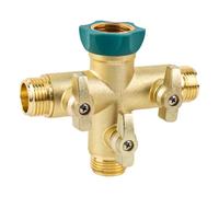 Wzzy Gurden Adattatore per Rubinetto a 3 Vie, 3/4", con valvola di intercettazione e Adattatore da 3 Pezzi, Doppio connettore, Ideale per Sistema Gardena, distributore di Collegamento dell'Acqua
