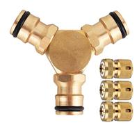 Wzzy Gurden Set di raccordi per Tubi Flessibili da Giardino, connettori per Tubi Flessibili Esterni, connettori rapidi, 3 connettori terminali per Tubi Flessibili e 1 Splitter per Tubi da Giardino