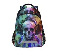 Wzzzsun Ali Di Teschio Di Zucchero Zaino Bambini Ragazze Ragazzi Zainetti Scuola con Riflettenti Daypack Borsa da Viaggio per Donna Uomo
