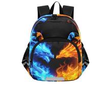 Wzzzsun Animale Drago Dal Cuore Fresco Zaino per Bambini Zainetto Scuola Elementari Tracolla Regolabile Zaini per Ragazze Ragazzi Viaggi