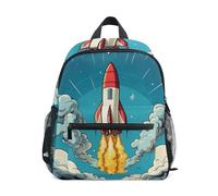 Wzzzsun Simpatico Razzo Spaziale Zaino per Bambini Zainetto Scuola Elementari Tracolla Regolabile Zaini per Ragazze Ragazzi Viaggi