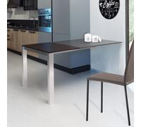 X.ABITAre Penisola allungabile Voila art. S10 con struttura in alluminio e piano a scelta da 80(145)x80 cm