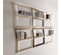 X.ABITAre Portalibri a parete Venus art. K126 in plexiglass da H. 80 cm