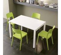 X.ABITAre Tavolo allungabile Amedeo art. S45 con struttura in alluminio e piano a scelta da 110(190)x70 cm