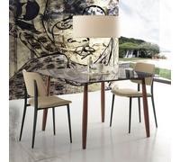 X.ABITAre Tavolo fisso Menelao art. S09 con struttura in metallo e piano a scelta da 200x100 cm