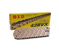 X Anello Catena Moto DID 428VX G&B In ORO Con 126 Rulli E Chiusura Clip Aperta
